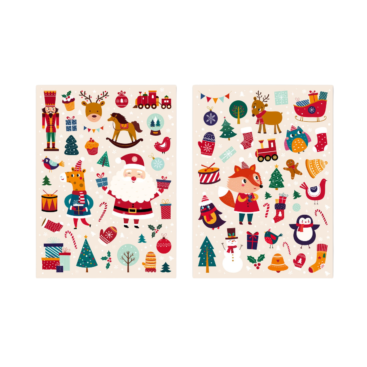 Gommettes noël enfantin - 69 pièces - de 1,1 à 8,7 cm