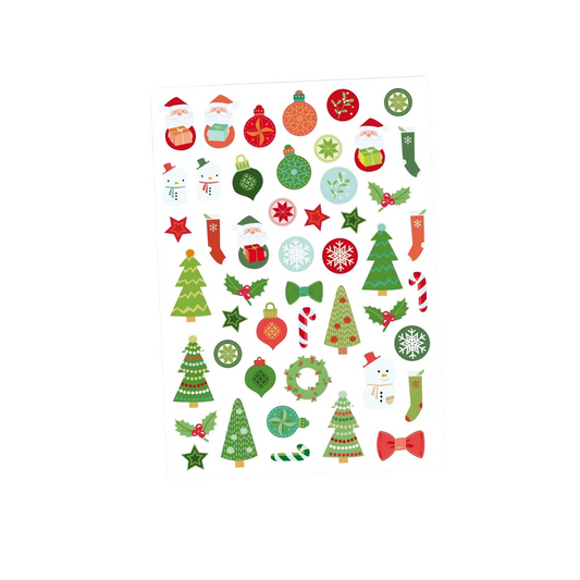 Gommettes Noël assortiment - 96 pièces - de 1,5 à 4,2 cm