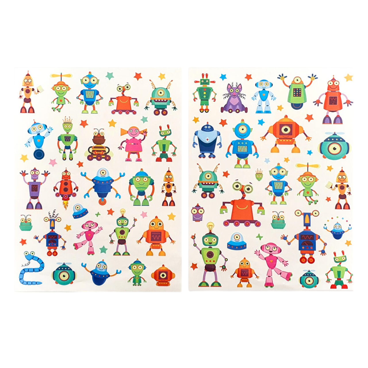 Gommettes robots colorés pour enfants. Canocea France
