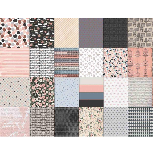 Feuilles de papier scrapbooking - Baroque - 20 pièces -