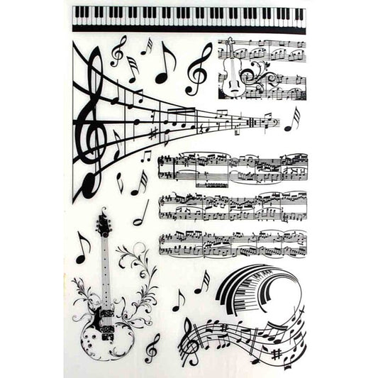 Transfert à sec musique  - 44 pièces -  de 0,7 à 12,5 cm