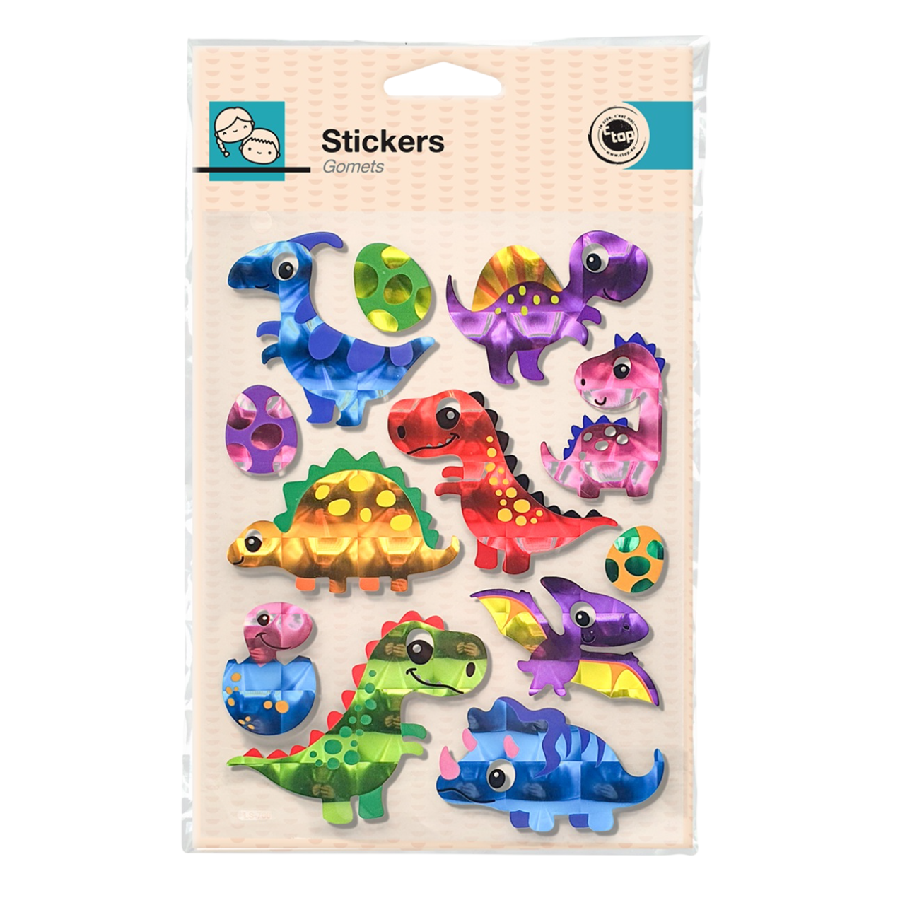 Stickers dinosaures brillants effet holographique. Canocea France