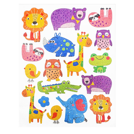 Stickers animaux pailletés motifs brillants. Canocea France