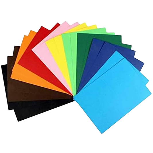 Papier couleur A4 220g lot de 10 feuilles assorties. Canocea France
