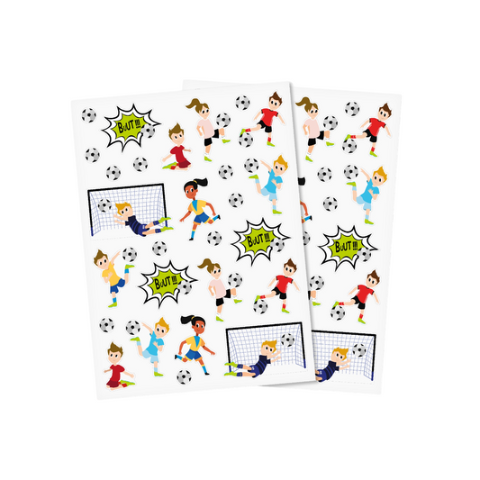 Gommettes Football - 54 pièces - de 1,2  à  6,2 cm