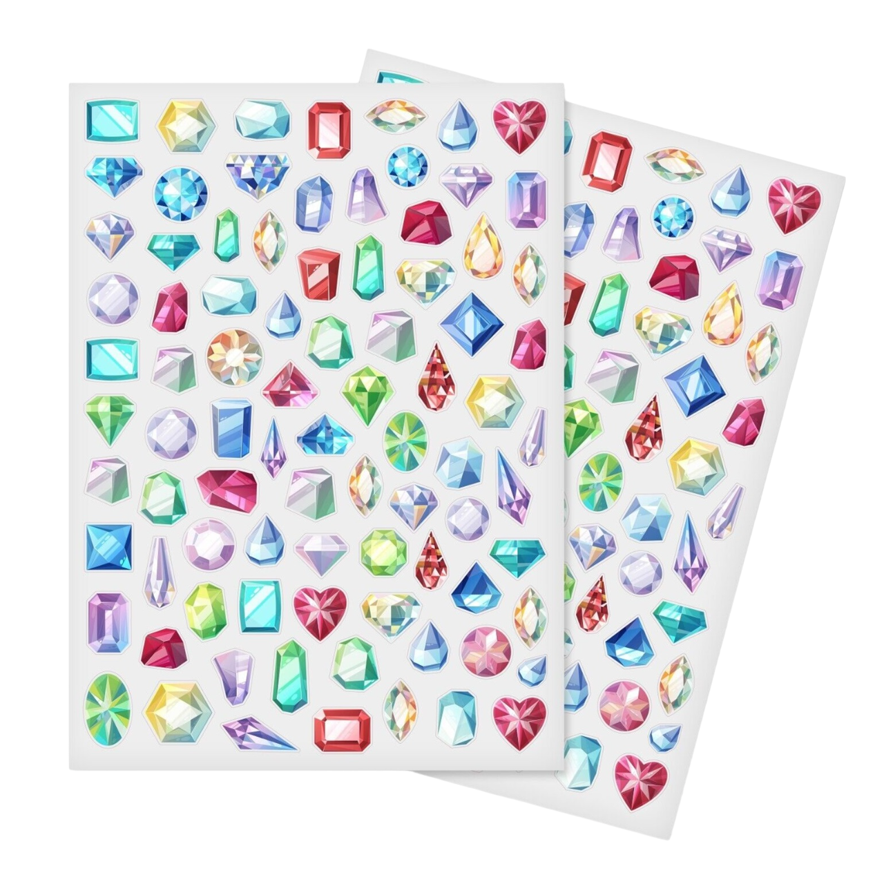 Gommettes Pierres précieuses - 170 pièces - de 1 à 2,3 cm