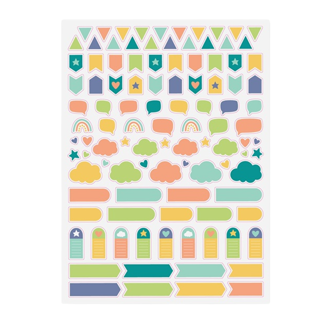 Autocollants repositionnables symboles et icônes pour planner et carnet. Canocea France