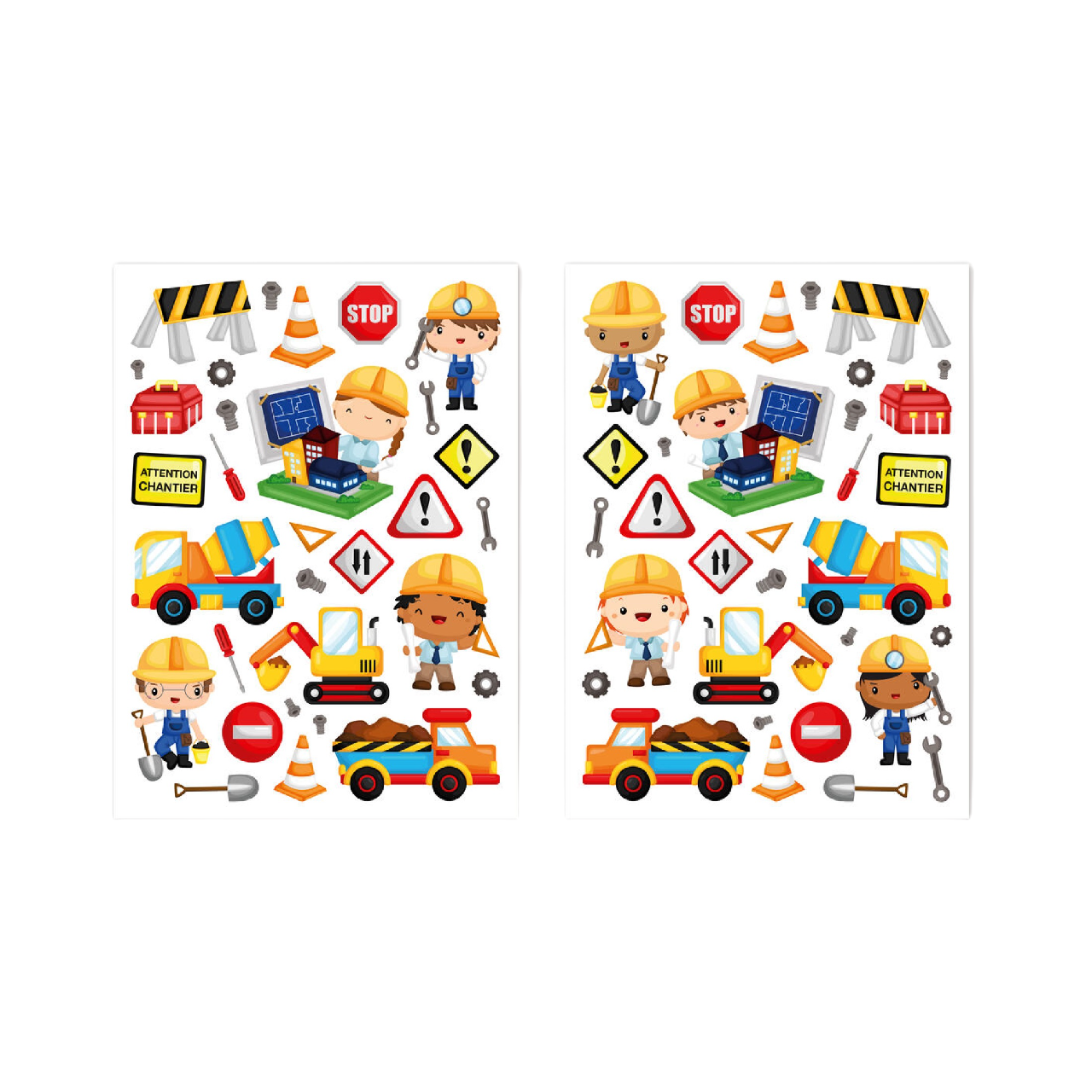 Gommettes pompiers - 80 pièces - de 0,50 à  6,7 cm