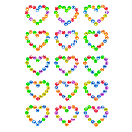 Stickers strass cœurs 2,5 x 2 cm lot de 15 pièces décor DIY. Canocea France