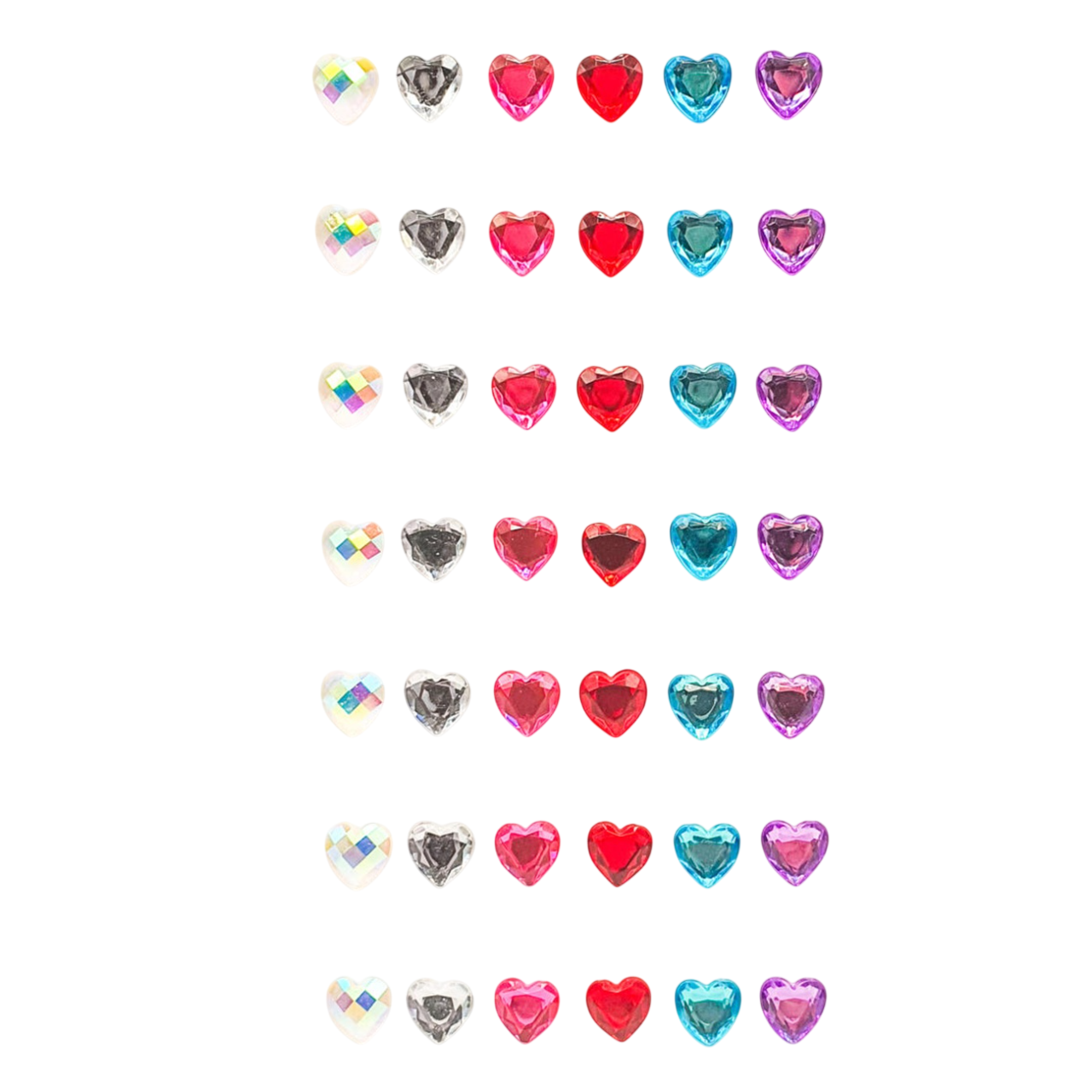 Stickers 3D acrylique cœurs 0,8 cm lot de 42. Canocea France