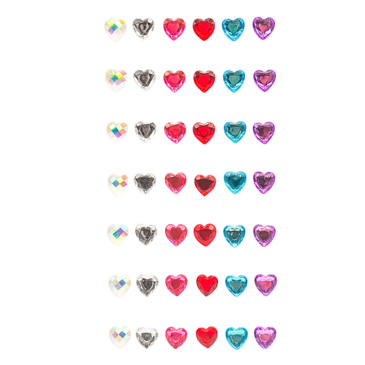 Stickers 3D acrylique cœurs 0,8 cm lot de 42. Canocea France
