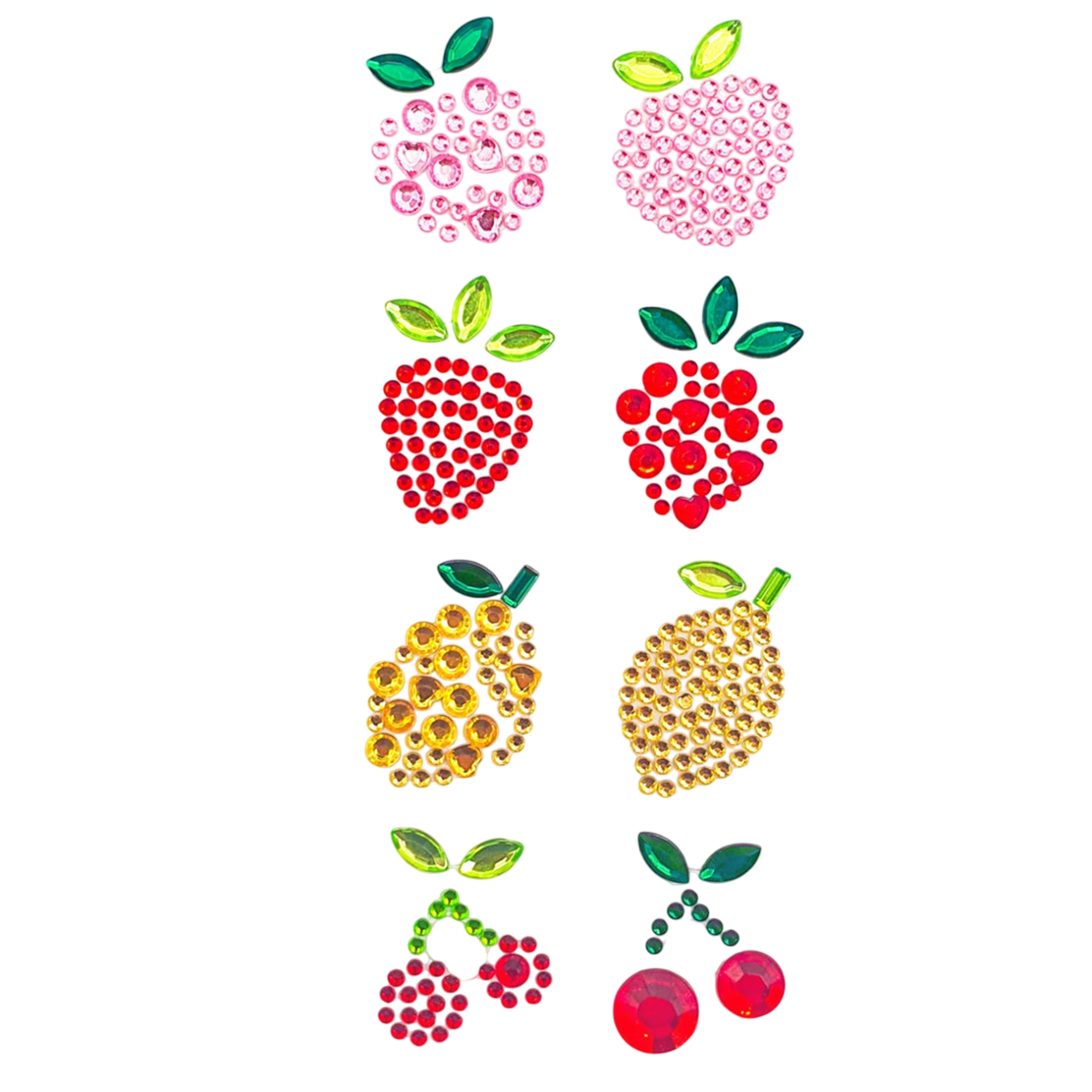 Stickers strass fruits framboise fraise citron cerise. Canocea France
