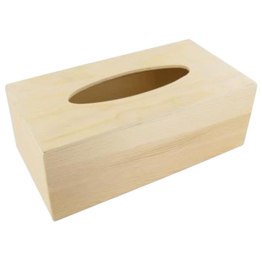 Boite de mouchoir avec couvercle - bois naturel - 25 x 13 x 9 cm -  personnalisable