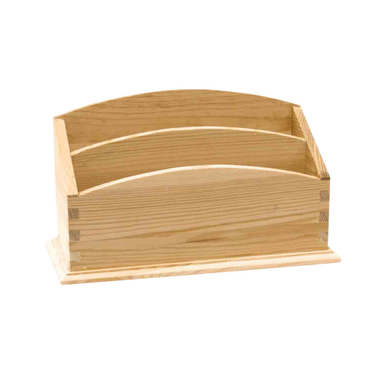 Range courrier - bois naturel - 25 x 15,5 x 12 cm - personnalisable