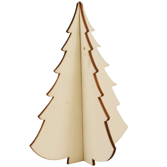 Sapin bois naturel à assembler - 12,5 x 13 cm - personnalisable