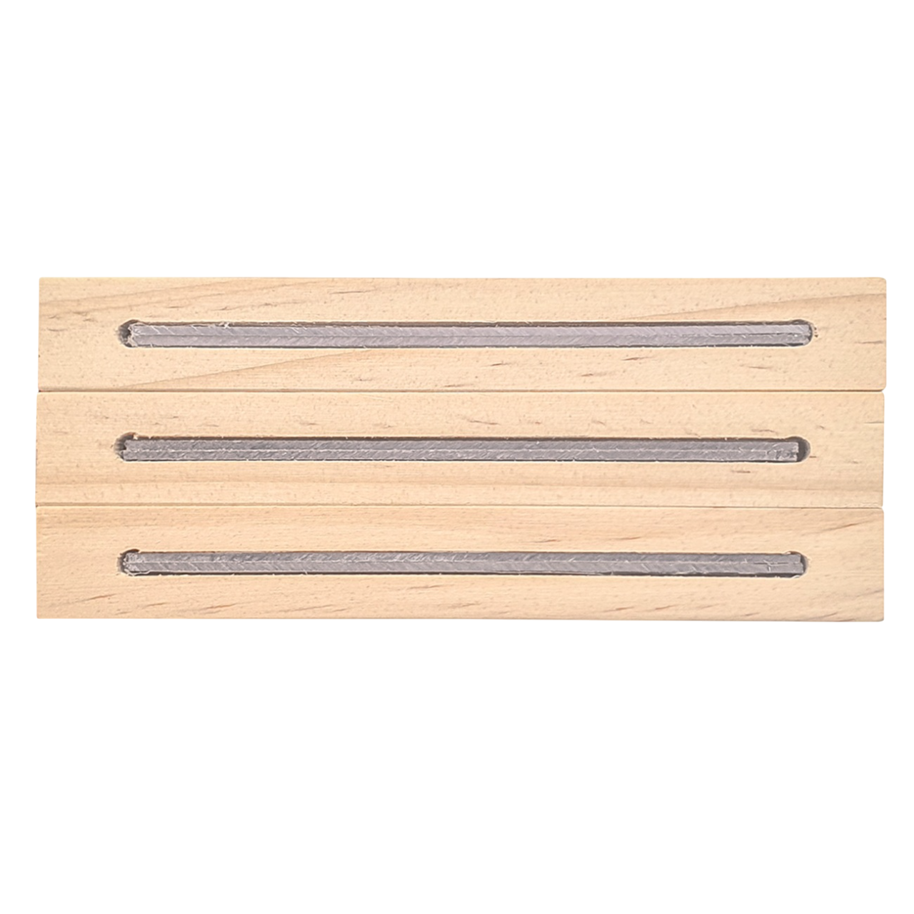 Cadre triptyque double face en bois naturel, dimensions 33,5 x 15 x 15 cm, à poser sur une table ou étagère. Canocea France