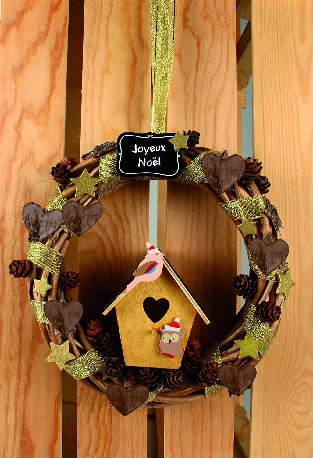 Couronne de porte en osier naturel à décorer. Canocea France