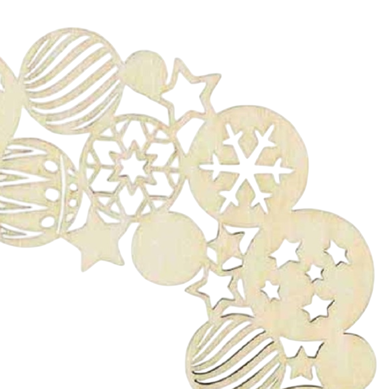 couronne de Noël en bois naturel à personnaliser. Canocea France