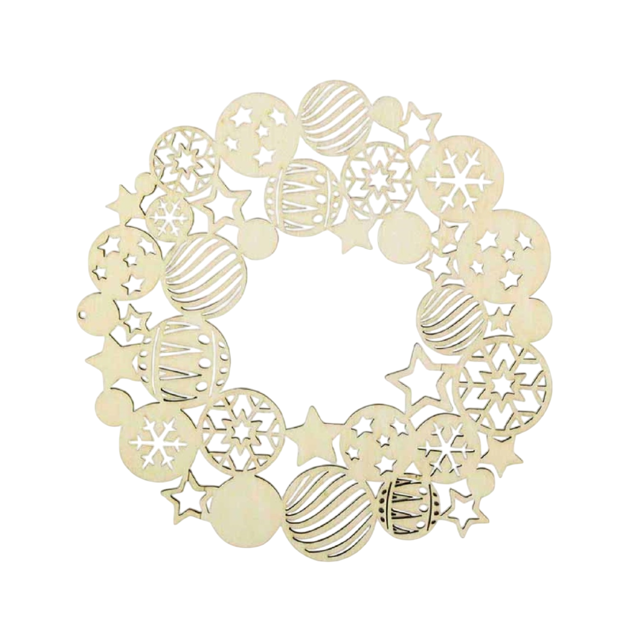 couronne en bois MDF 22 cm à décorer. Canocea France