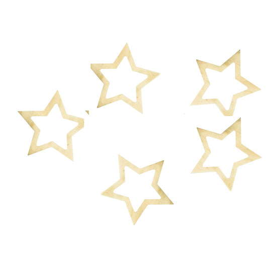 étoile en bois évidé 7,5 cm – lot de 5. Canocea France