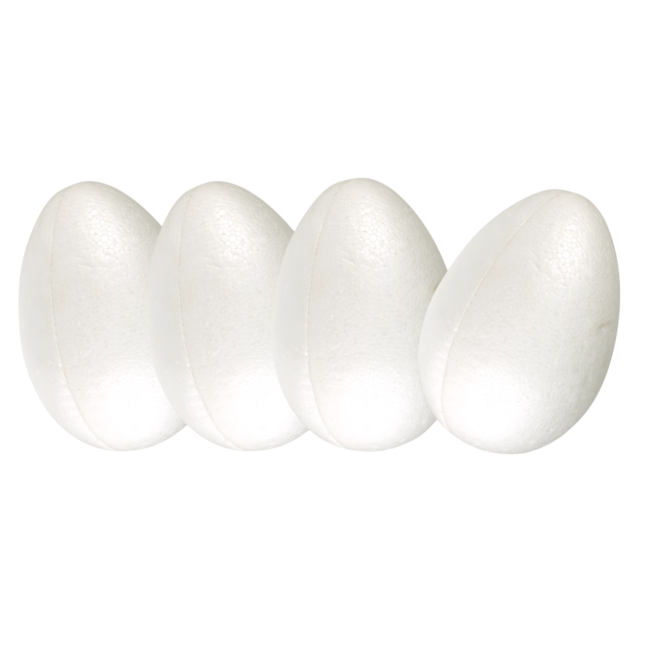 Lot de 4 œufs en polystyrène blanc 4 x 6 cm à peindre et décorer pour Pâques et loisirs créatifs; Canocea France