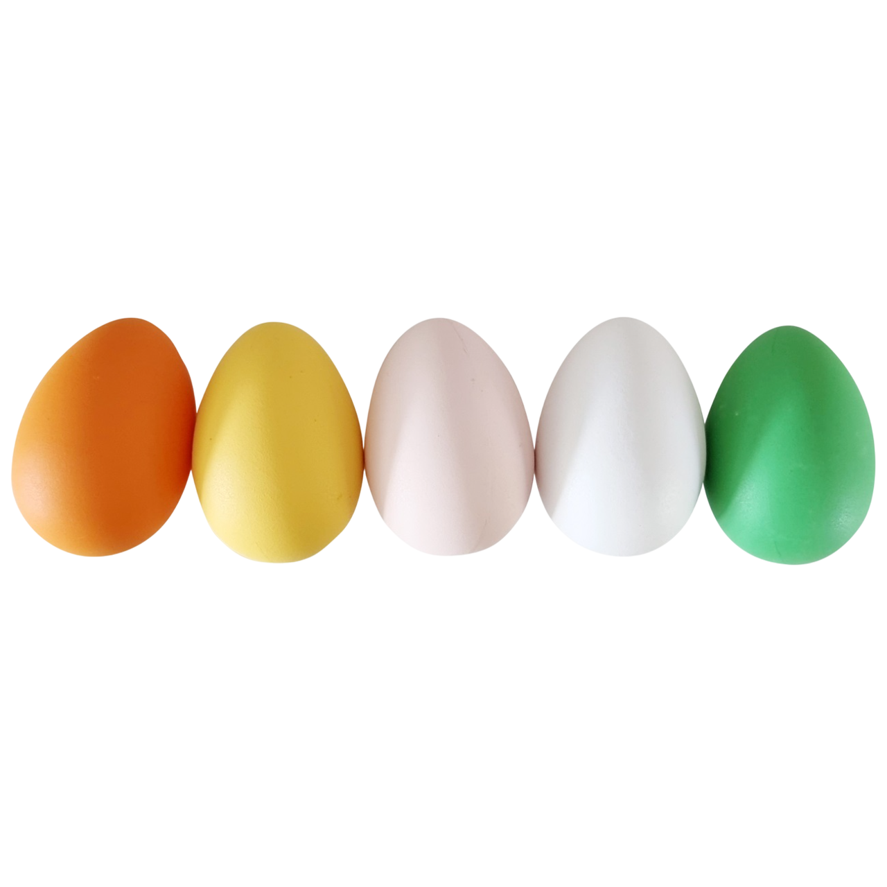 Lot de 6 œufs en plastique coloré 6 x 4,5 cm à personnaliser pour Pâques et loisirs créatifs. Canocea France