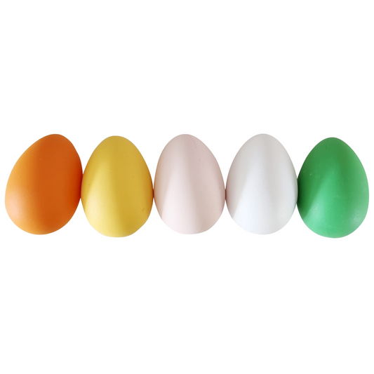 Lot de 6 œufs en plastique coloré 6 x 4,5 cm à personnaliser pour Pâques et loisirs créatifs. Canocea France