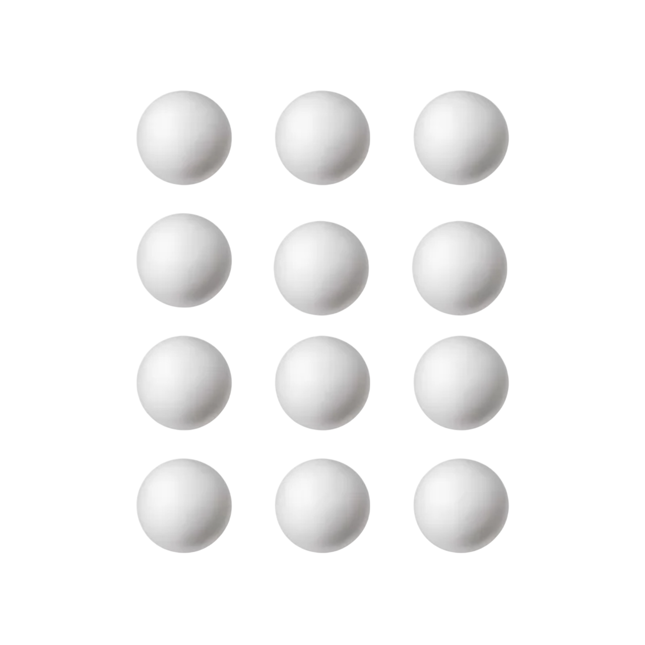 Boules polystyrène - D2.6 cm - 12 pièces