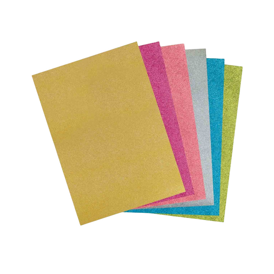feuilles mousse pailletée adhésive 6 couleurs. Canocea France