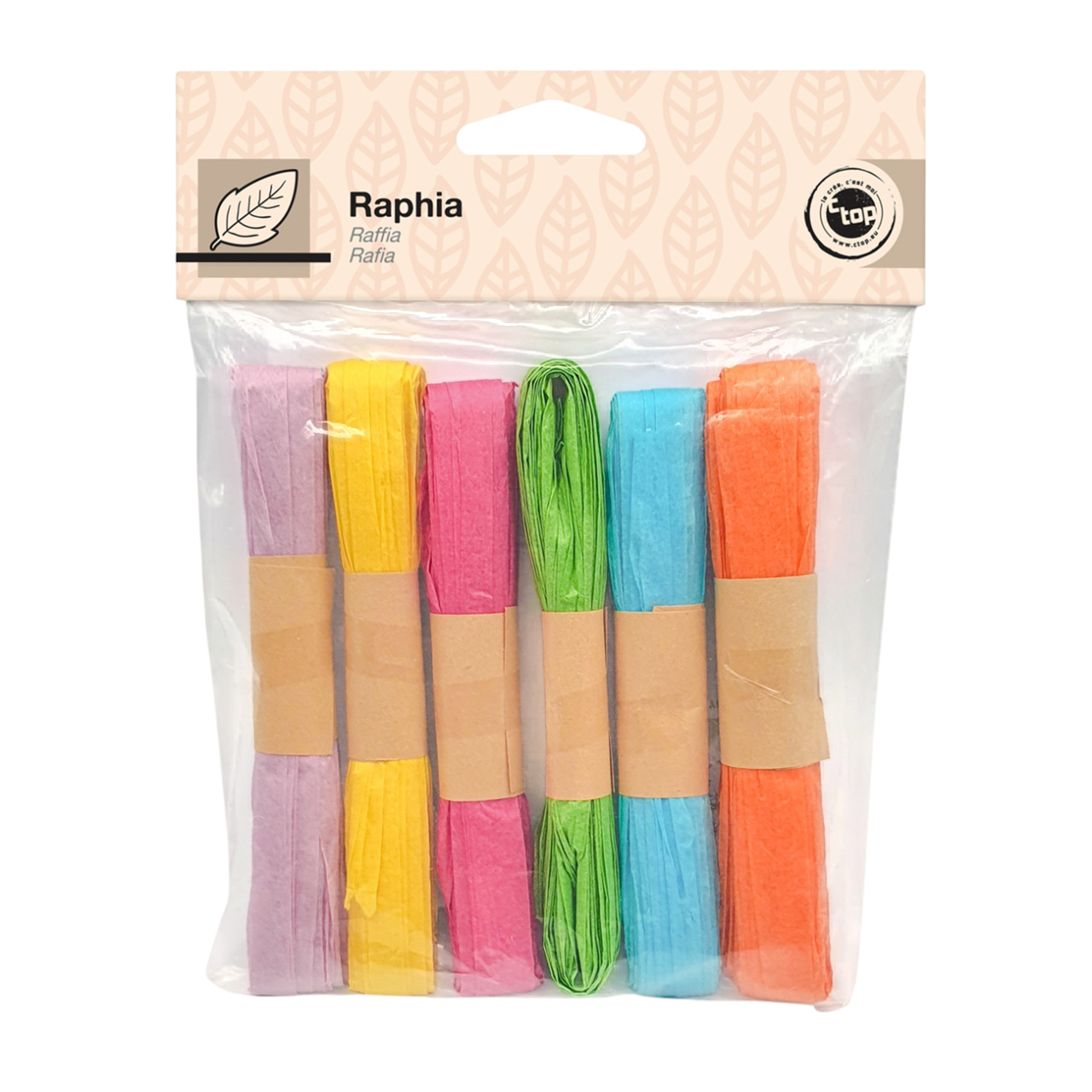 raphia papier rose vert jaune bleu orange violine. Canocea France