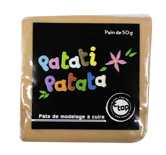 Pâte à modeler fine souple - à cuire beige chair - 50g - Pâte polymère - Patati patata