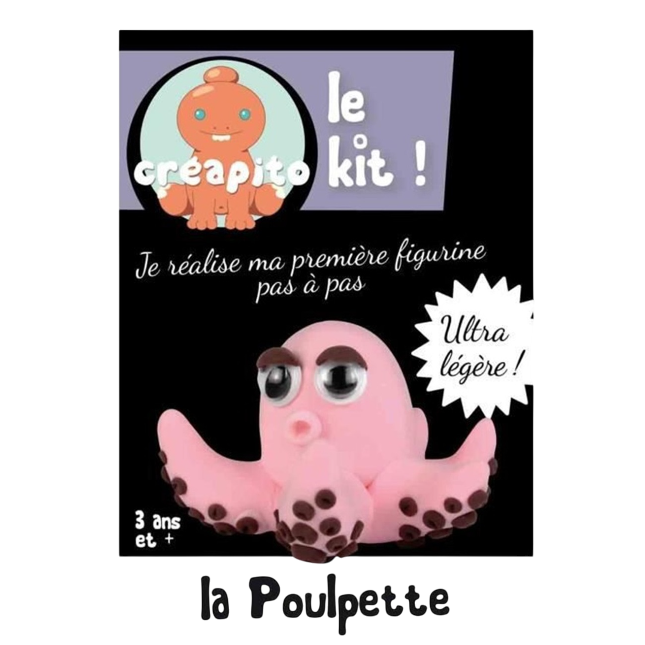 Kit pâte à modeler Créapito légère Poulpette avec accessoires et notice. Canocea France