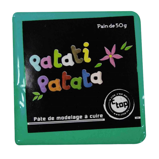 Pâte à modeler fine souple - à cuire vert émeraude - 50g - Pâte polymère - Patati patata