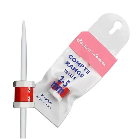 Compte rangs à molette - pour aiguilles de 2 à 5 mm - plastique