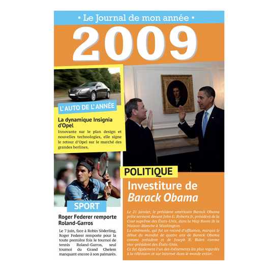 Carte anniversaire 2009 ouverte en trois volets. Canocea France