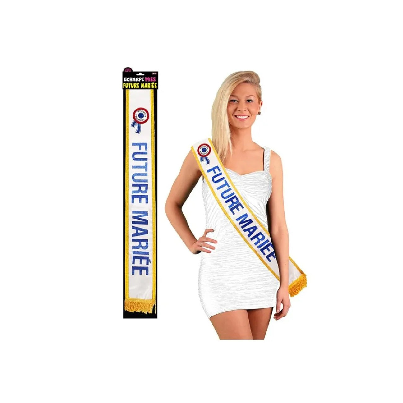 Echarpe satinée pour fêter son enterrement de jeune fille. CANOCEA france