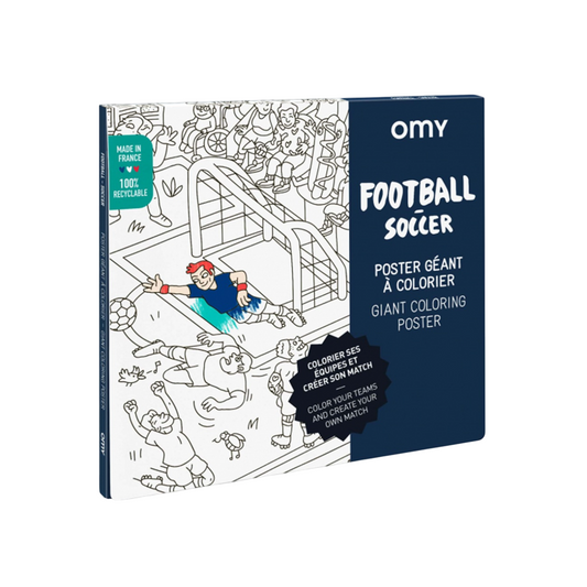 Poster Coloriage Géant - 100x70cm -FOOTBALL - Fabriqué en France