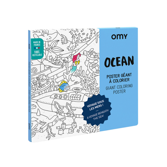 Poster Coloriage Géant - 100x70cm - OCEAN - Fabriqué en France