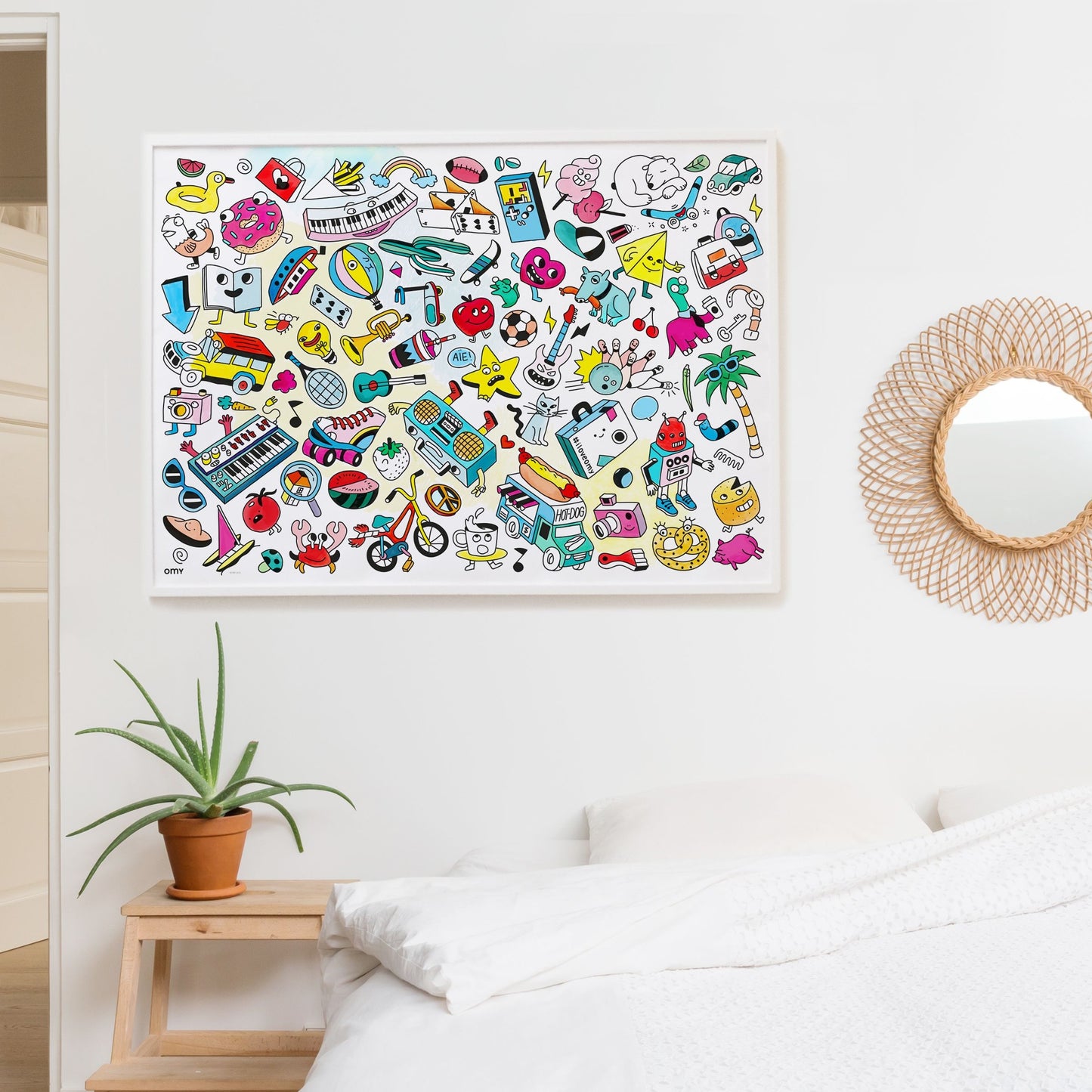 Poster Coloriage Géant - 100x70cm - BABY POP ART le coloriage facile des tout-petits - Fabriqué en France