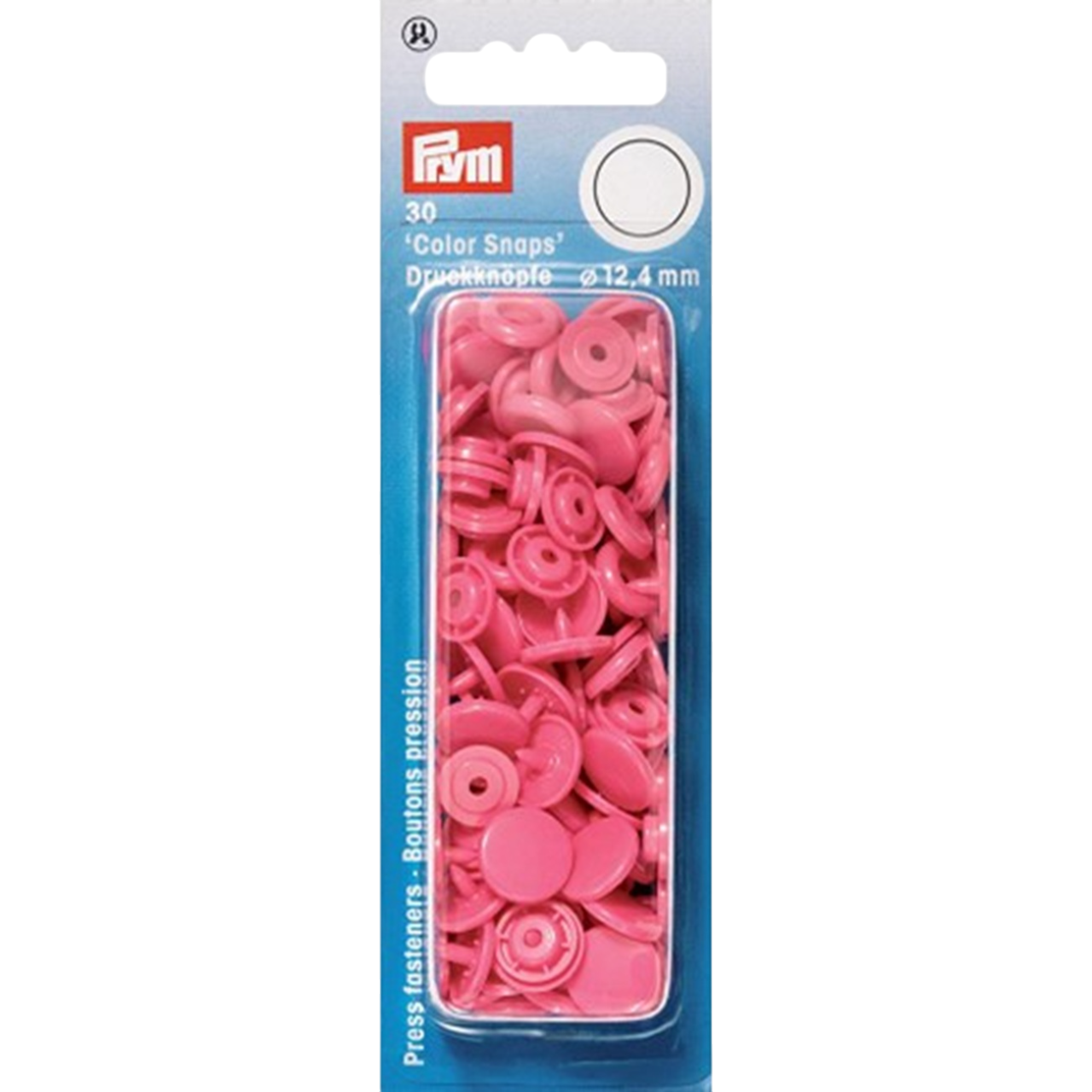 Boutons pression - Color snaps - rose - D12,4 mm - 30 pièces