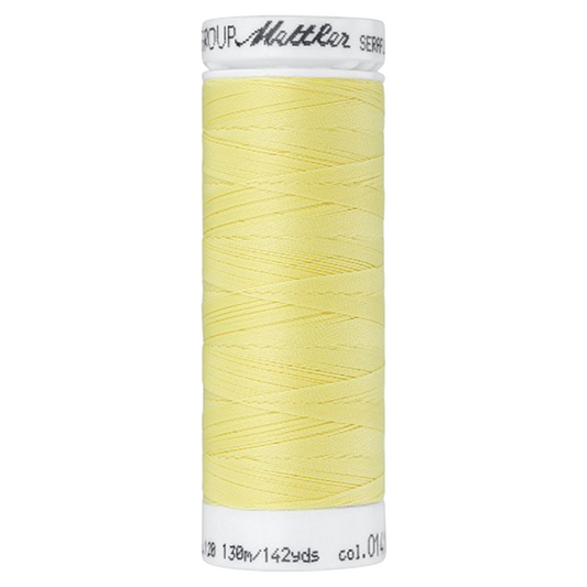 Bobine de fil coudre - jaune pastel - 130m - Haute élasticité  - METTLER - 100% polyester