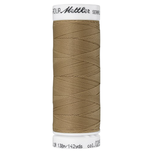 Bobine de fil coudre - beige foncé - 130m - Haute élasticité  - METTLER - 100% polyester