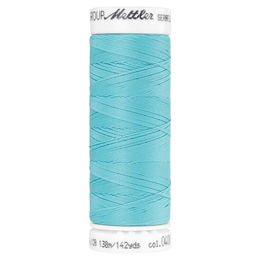 Bobine de fil coudre - turquoise - 130m - Haute élasticité  - METTLER - 100% polyester