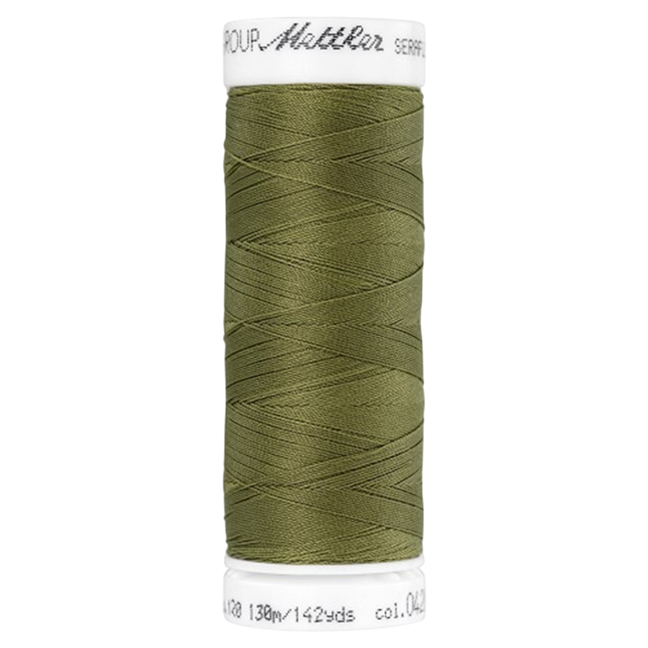 Bobine de fil coudre - vert kaki - 130m - Haute élasticité  - METTLER - 100% polyester