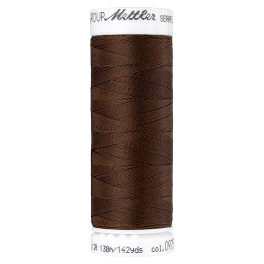 Bobine de fil coudre - marron - 130m - Haute élasticité  - METTLER - 100% polyester