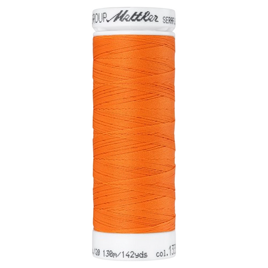 Bobine de fil coudre - orange - 130m - Haute élasticité  - METTLER - 100% polyester