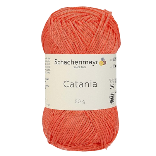 Fil à tricoter Catania - Orange clair - 100% coton- Haute qualité peigné, mercerisé