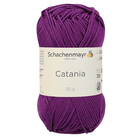 Fil à tricoter Catania - violet - 100% coton- Haute qualité peigné, mercerisé