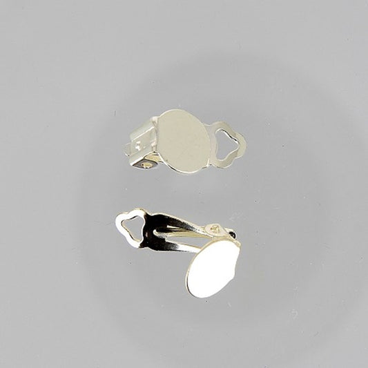 Boucles d'oreilles - argenté - 2 pièces - inoxydable Clips large