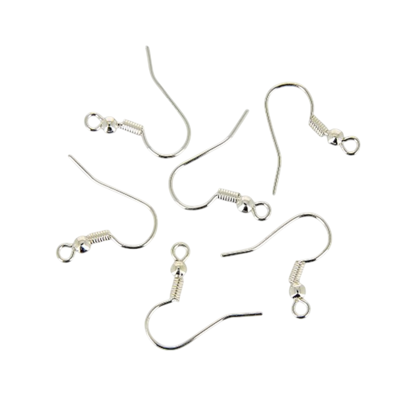 Boucles d'oreilles Américaines - argenté - 6 pièces - inoxydable - Crochets